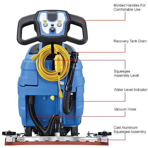 Cleanovativ's Electric Walk-Behind Corded Auto Floor Scrubber, 17" Cleaning Path